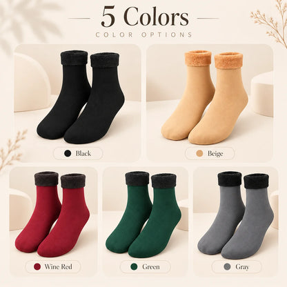 Plush-Lined Ankle Socks for Chilly Days, 5 Pairs — view 7
