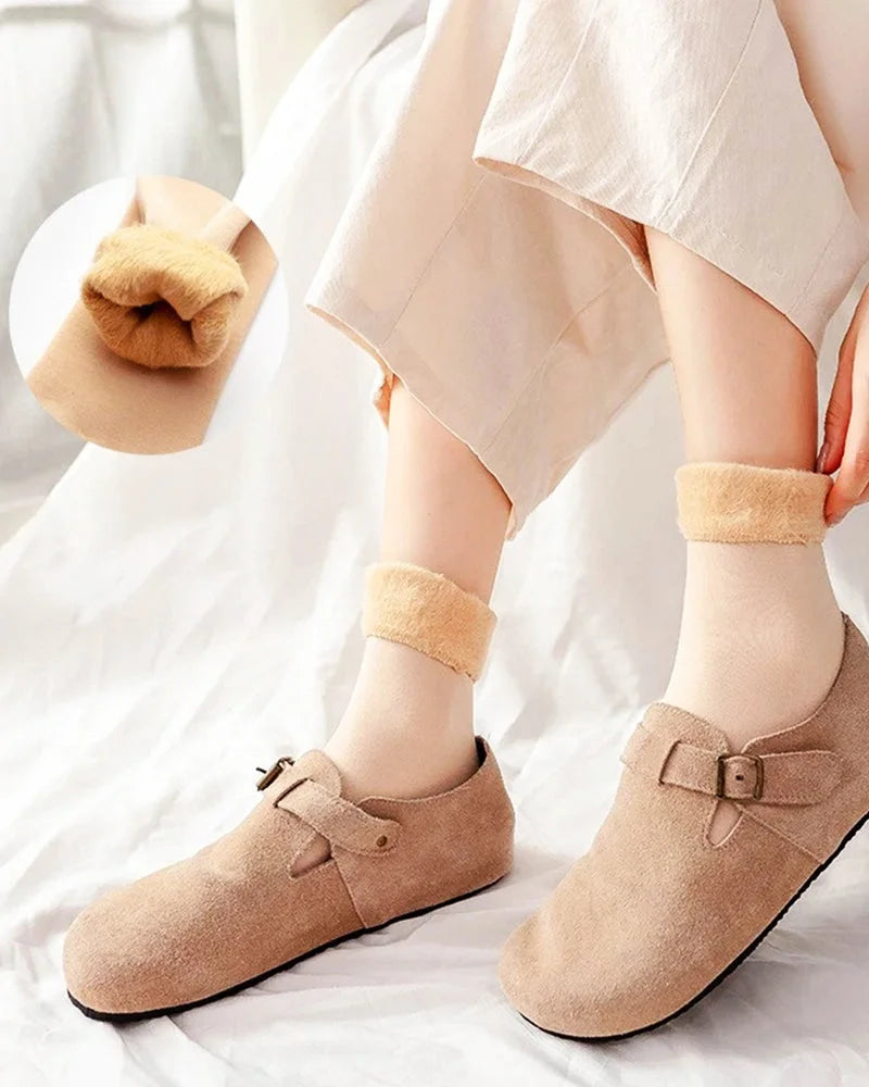 Plush-Lined Ankle Socks for Chilly Days, 5 Pairs — view 18
