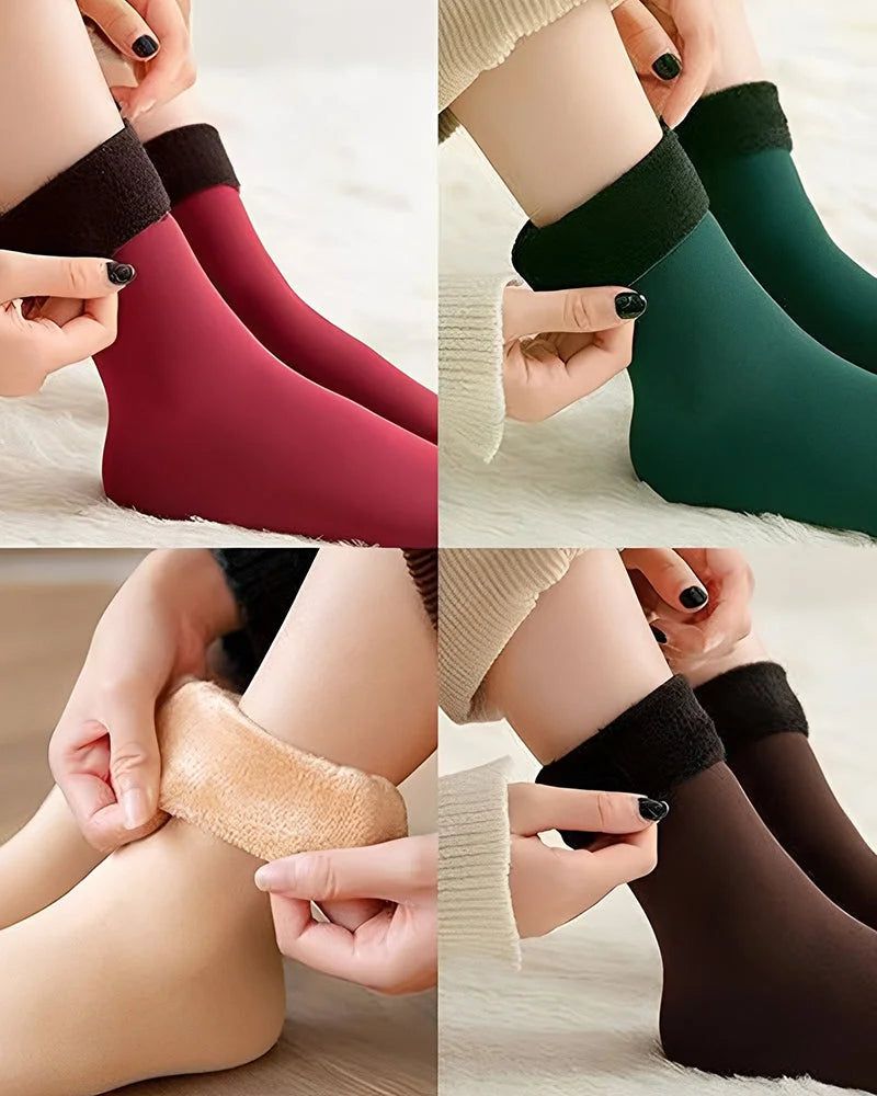 Plush-Lined Ankle Socks for Chilly Days, 5 Pairs — view 19