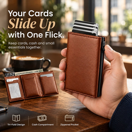 Tri-Fold Pop-Up Card Wallet