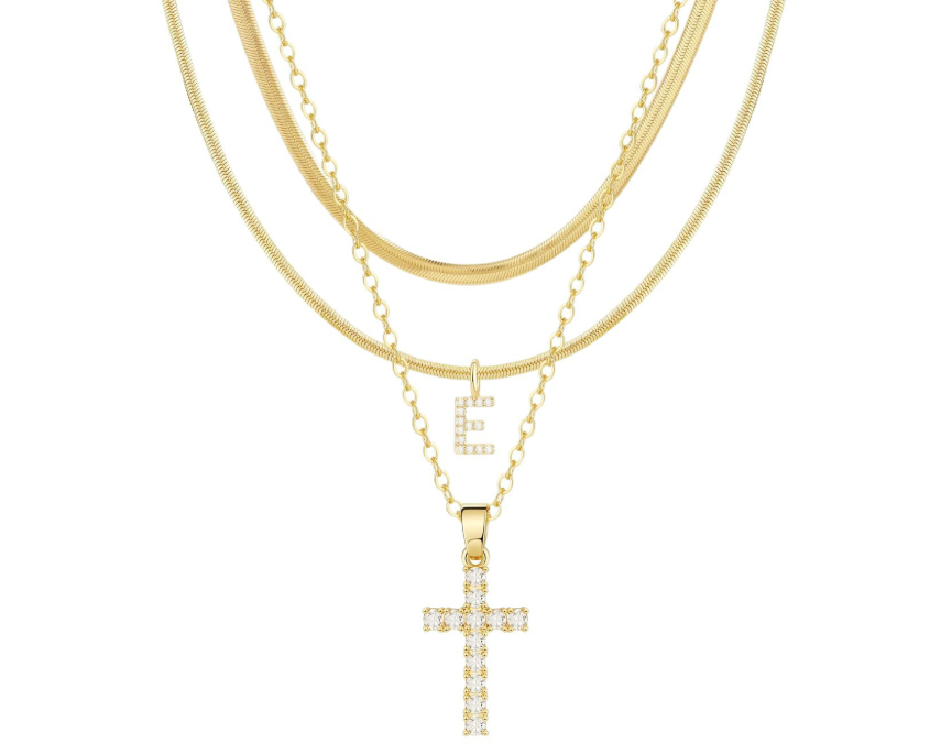 Adjustable Multi-Layer A-Z Gold Dainty Necklace Minimalist Luxury Daily Accessory