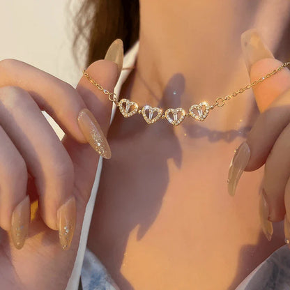 4-Leaf Clover 4 Hearts Necklace 2-Pack