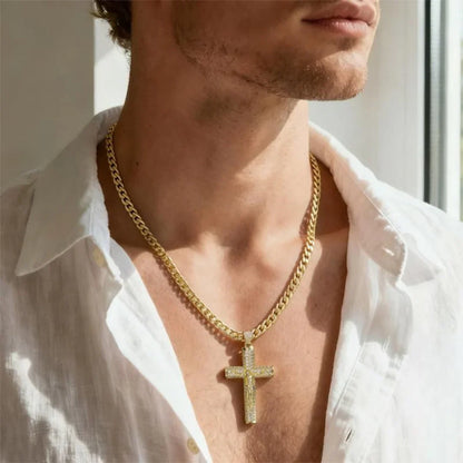 14K Gold-Plated Crucifix Chain