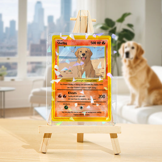 Custom Photo & Text Game Card – Poke Card Gift for Pet Lover