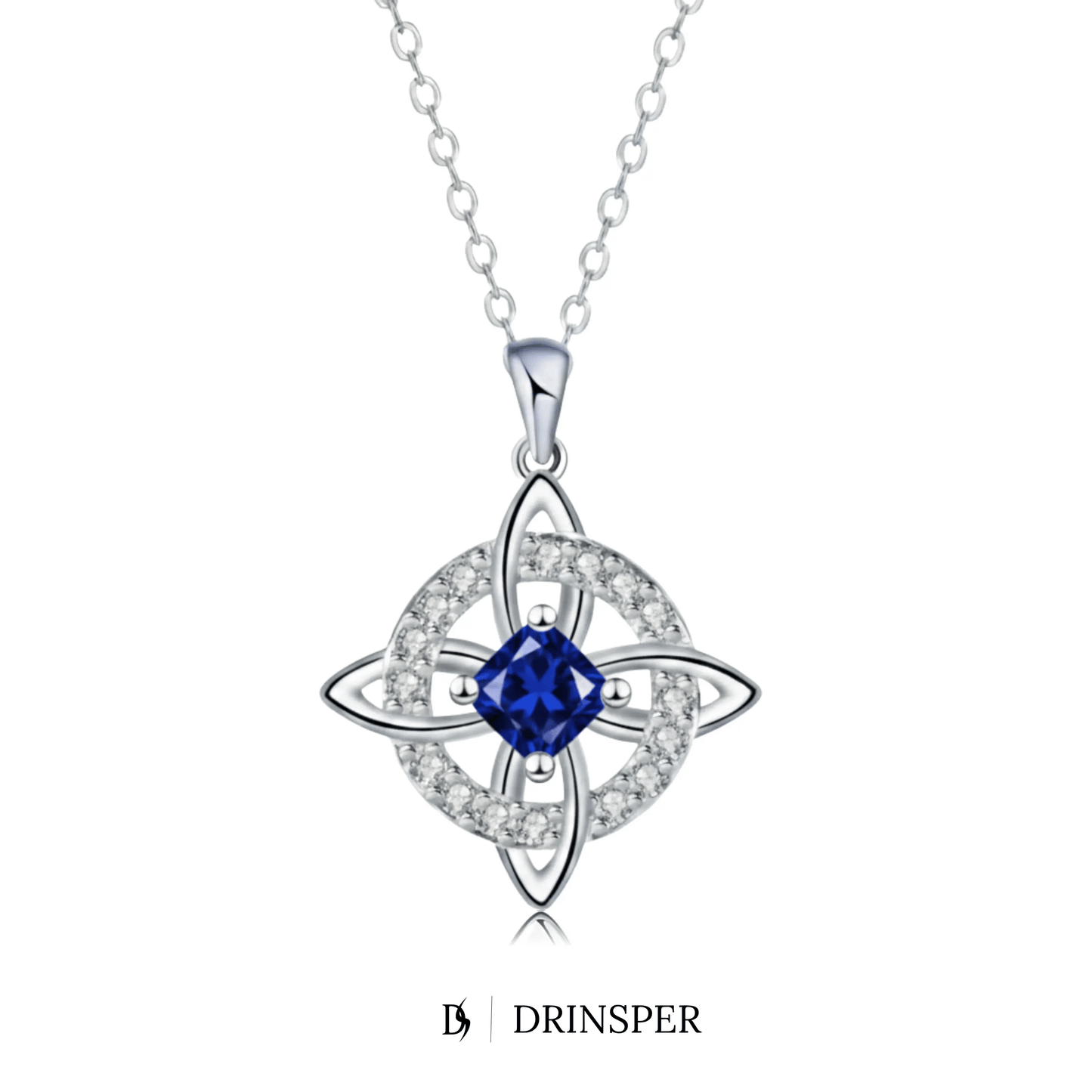 Mystical Birthstone Witches Knot Necklace – Natural Crystal🔮