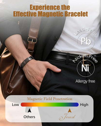 Magnetic Copper Cross Bracelet for Men