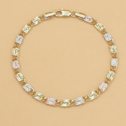 14K Gold Color Mariner Link Bracelet for Women