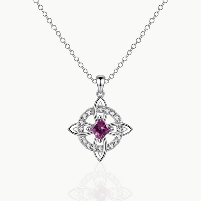 Mystical Birthstone Witches Knot Necklace -Natural Crystal 🔮❤️ Protect Your Loved Ones