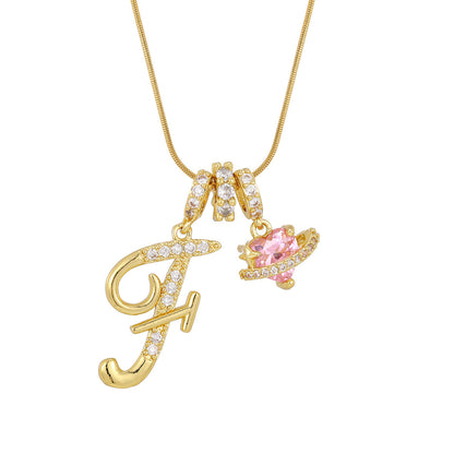 Love Alphabets Golden Necklace