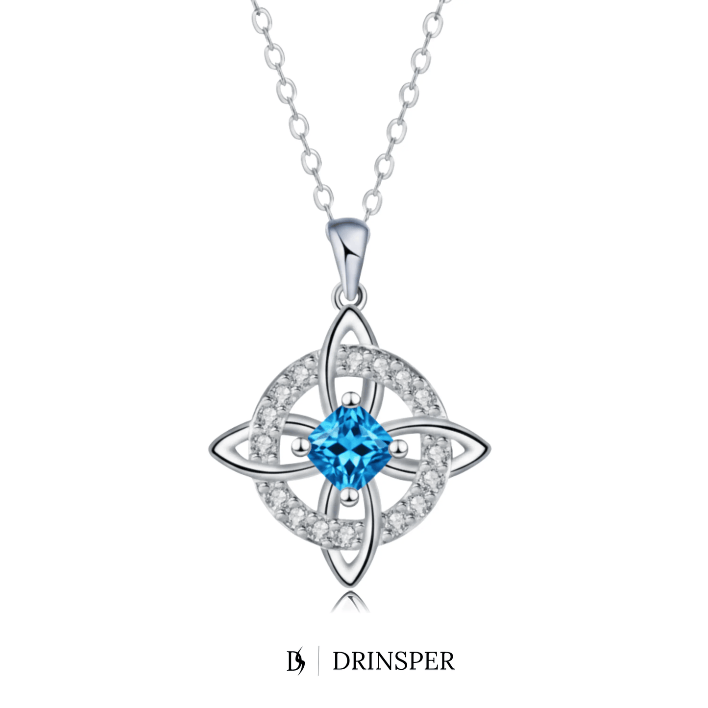 Mystical Birthstone Witches Knot Necklace – Natural Crystal🔮