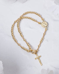 14K Gold Magnetic Rosary Bracelet