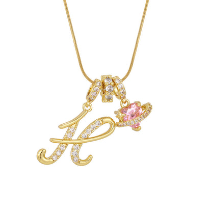 Love Alphabets Golden Necklace