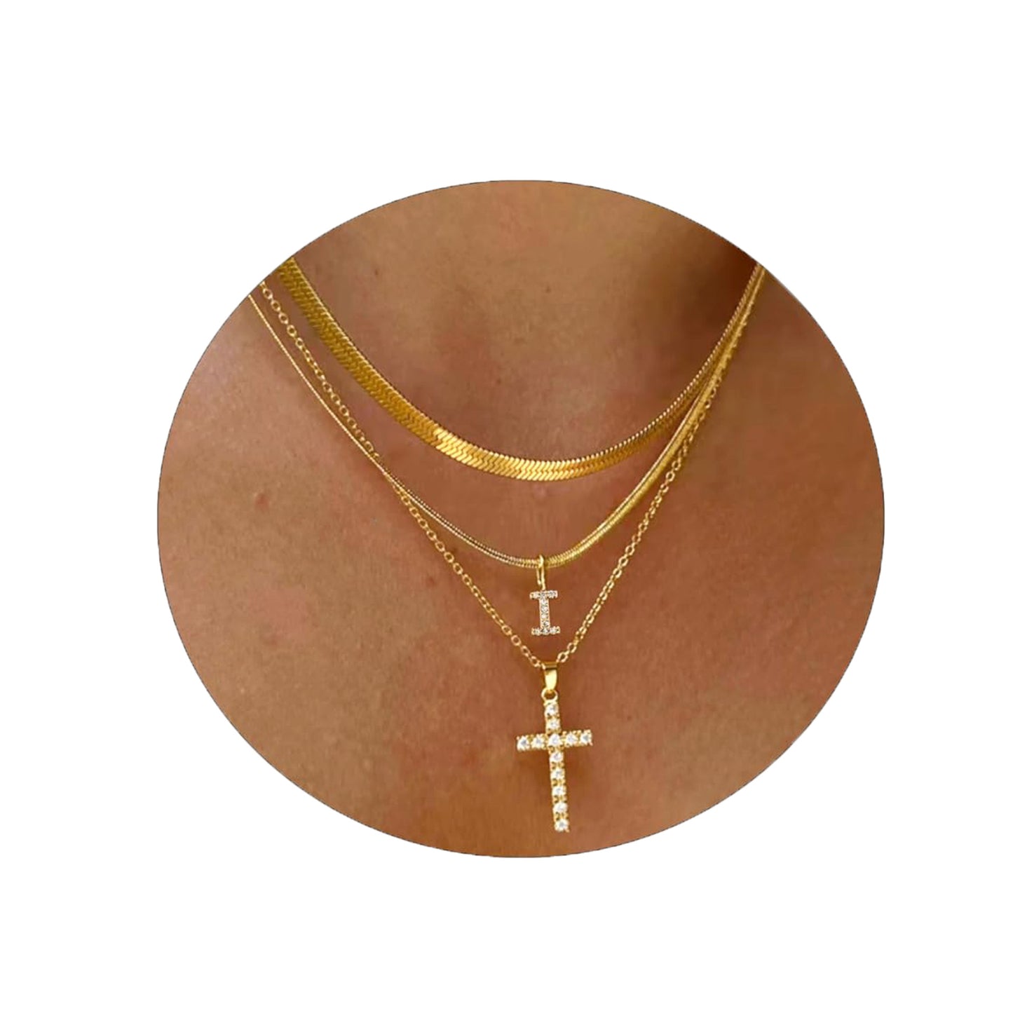 Adjustable Multi-Layer A-Z Gold Dainty Necklace Minimalist Luxury Daily Accessory