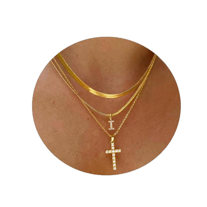 Adjustable Multi-Layer A-Z Gold Dainty Necklace Minimalist Luxury Daily Accessory