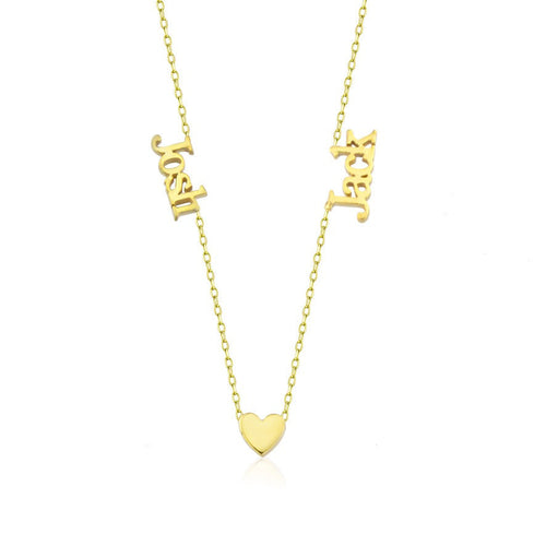 Names With a Heart Necklace