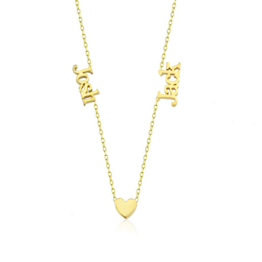 Names With a Heart Necklace