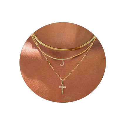 Adjustable Multi-Layer A-Z Gold Dainty Necklace Minimalist Luxury Daily Accessory