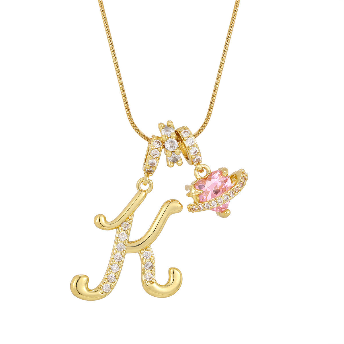 Love Alphabets Golden Necklace