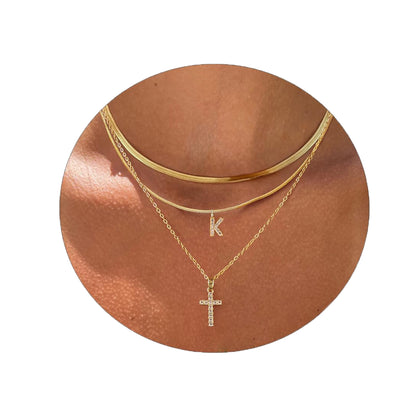 Adjustable Multi-Layer A-Z Gold Dainty Necklace Minimalist Luxury Daily Accessory
