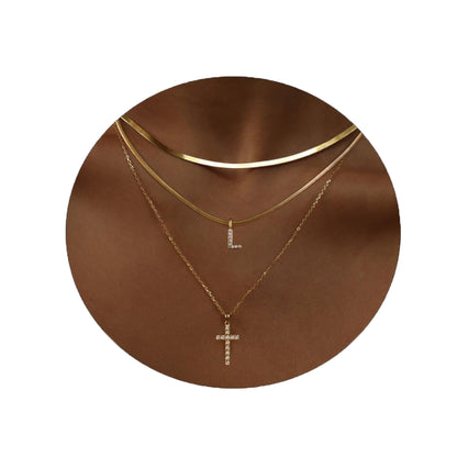 Adjustable Multi-Layer A-Z Gold Dainty Necklace Minimalist Luxury Daily Accessory