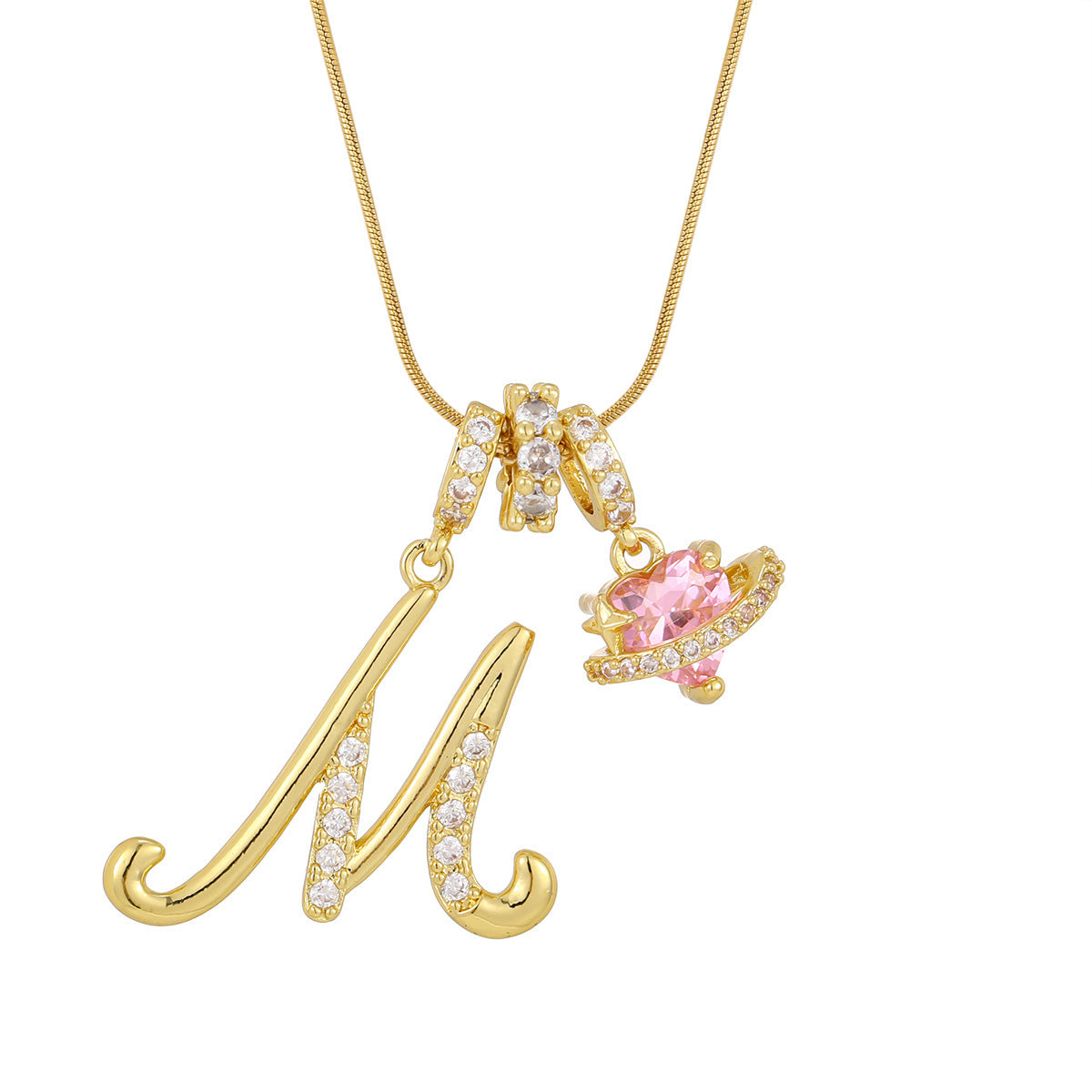 Love Alphabets Golden Necklace