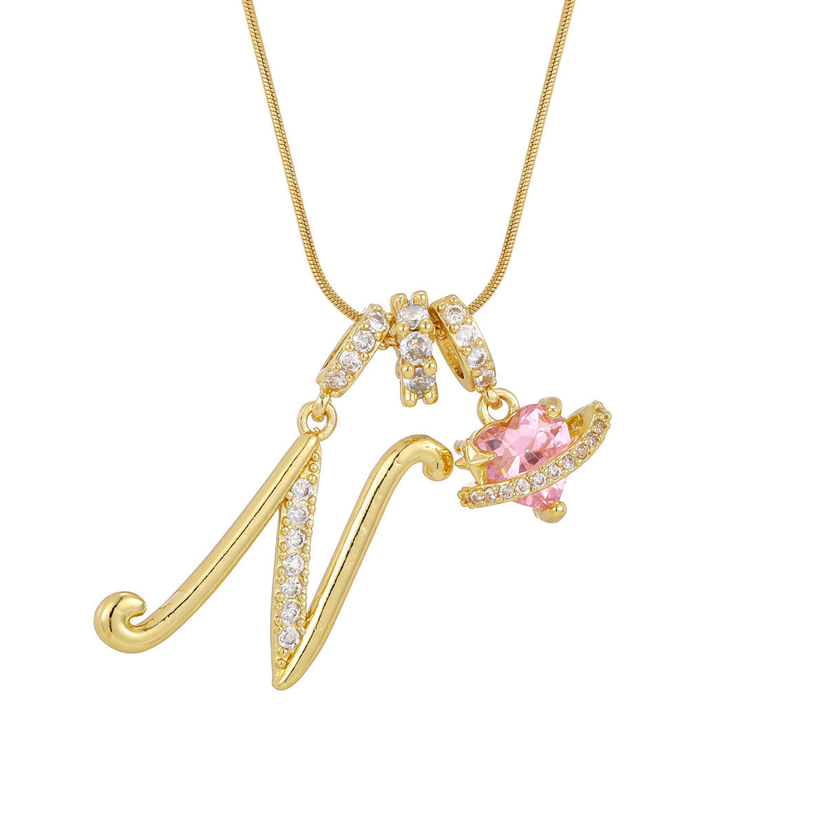 Love Alphabets Golden Necklace