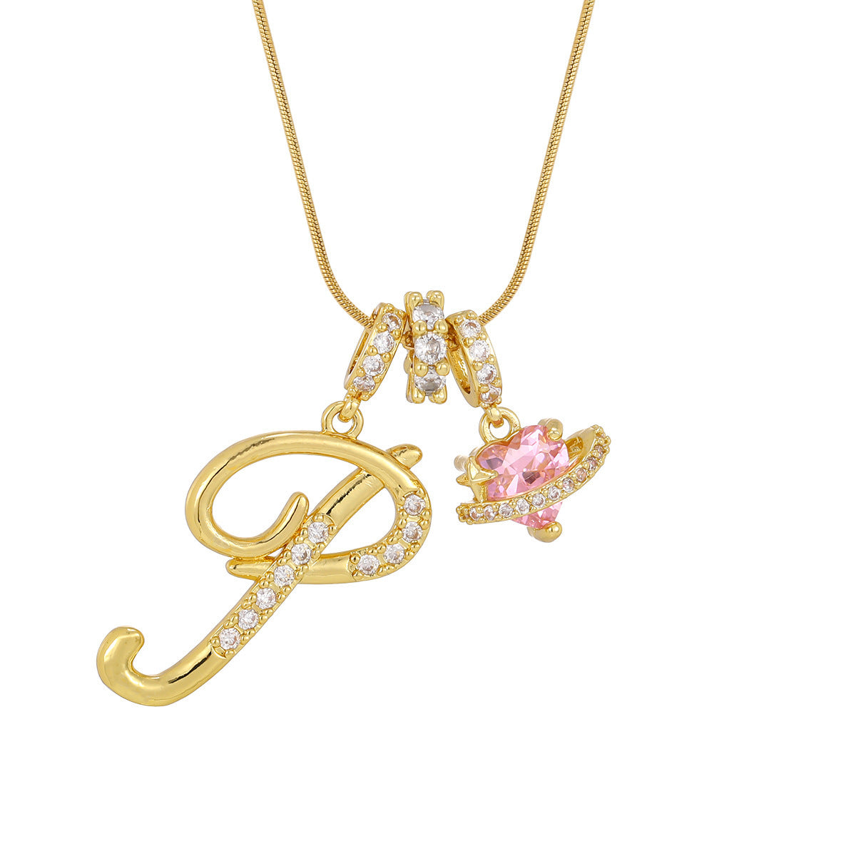 Love Alphabets Golden Necklace