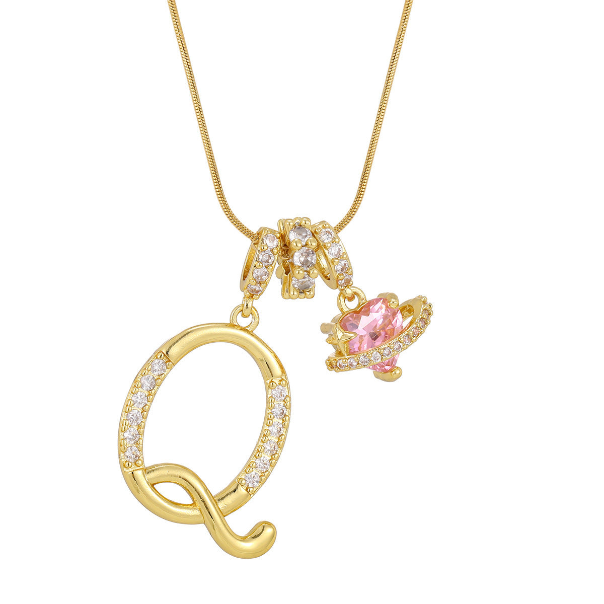 Love Alphabets Golden Necklace