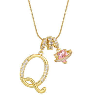 Love Alphabets Golden Necklace