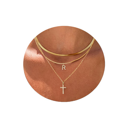 Adjustable Multi-Layer A-Z Gold Dainty Necklace Minimalist Luxury Daily Accessory