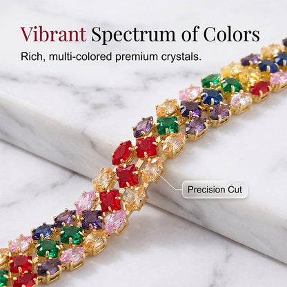 🎉 2026 Sale — Over 50.000 Sold!💞 Women's Elegant Multicolor Tennis Bracelet