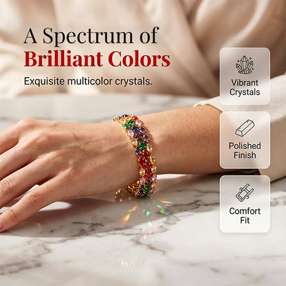 🎉 2026 Sale — Over 50.000 Sold!💞 Women's Elegant Multicolor Tennis Bracelet