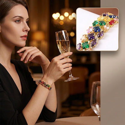 🎉 2026 Sale — Over 50.000 Sold!💞 Women's Elegant Multicolor Tennis Bracelet
