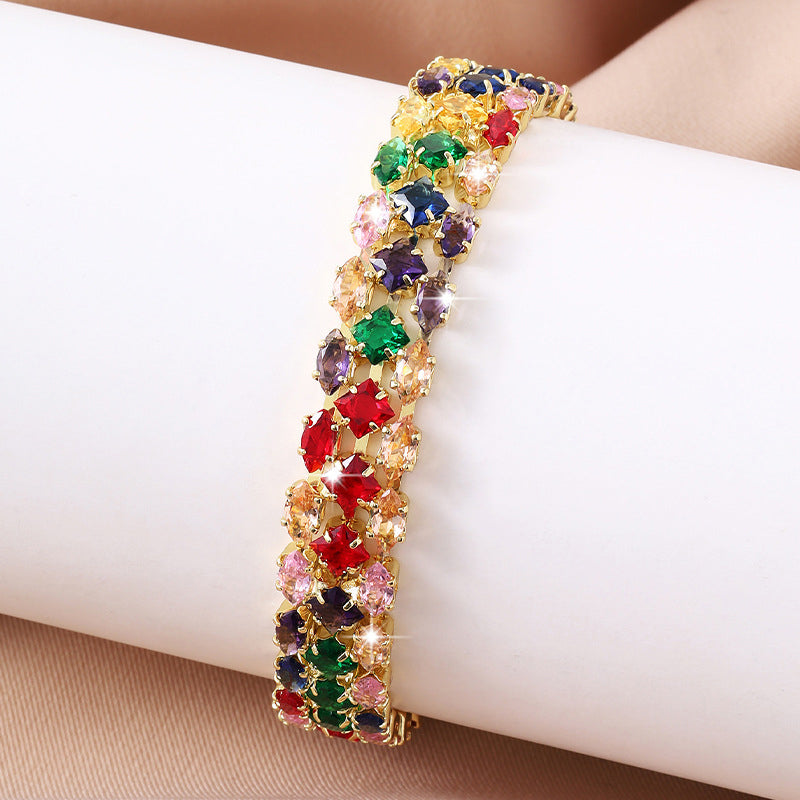 🎉 2026 Sale — Over 50.000 Sold!💞 Women's Elegant Multicolor Tennis Bracelet