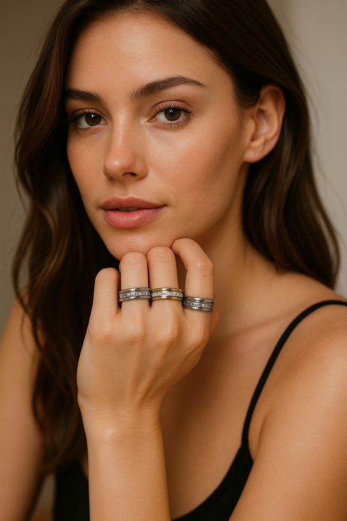 Cubic Zirconia Spinner Ring - image 1