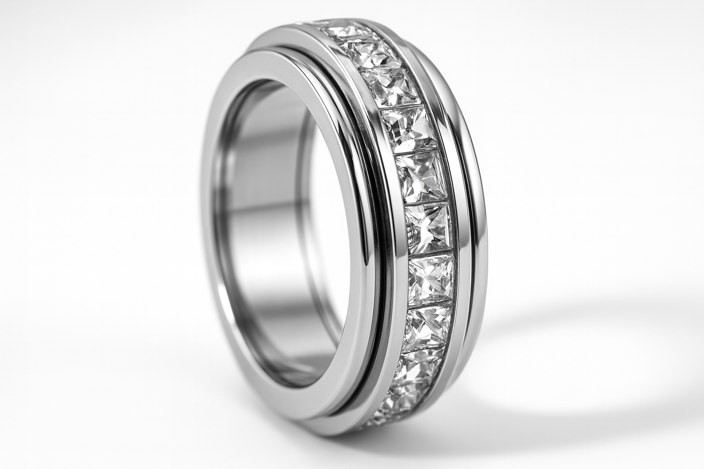 Cubic Zirconia Spinner Ring - image 3