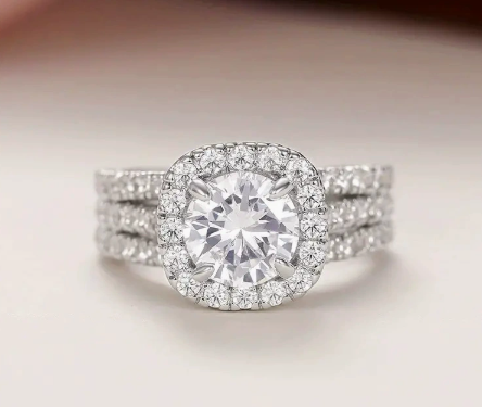 Cubic Zirconia Three-Row Eternity Ring – product image 1