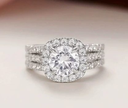 Cubic Zirconia Three-Row Eternity Ring – product image 1
