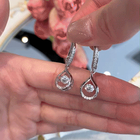 Dancing Teardrop Cubic Zirconia Earrings – product image 3