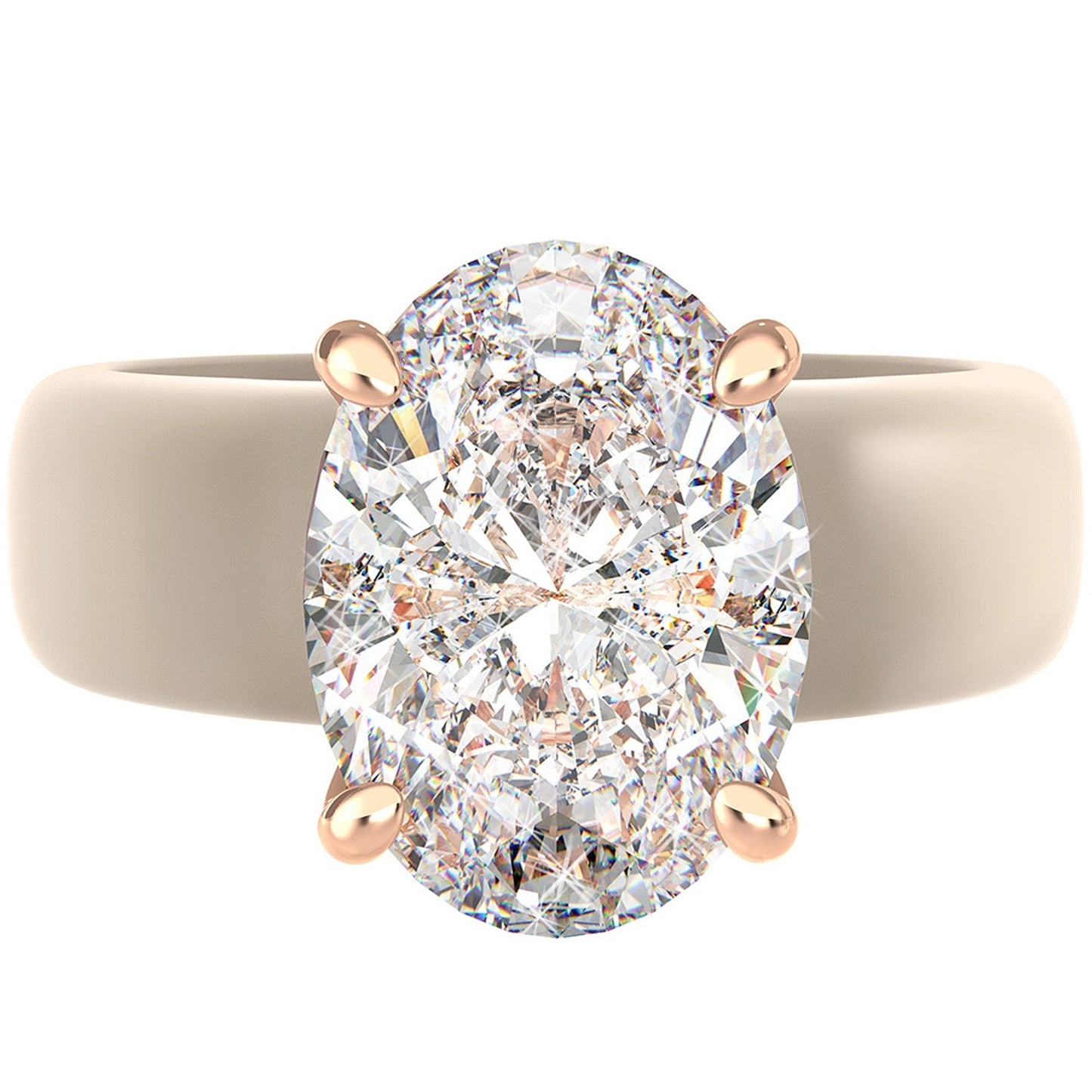 Oval-Stone Silicone Ring – product image 1