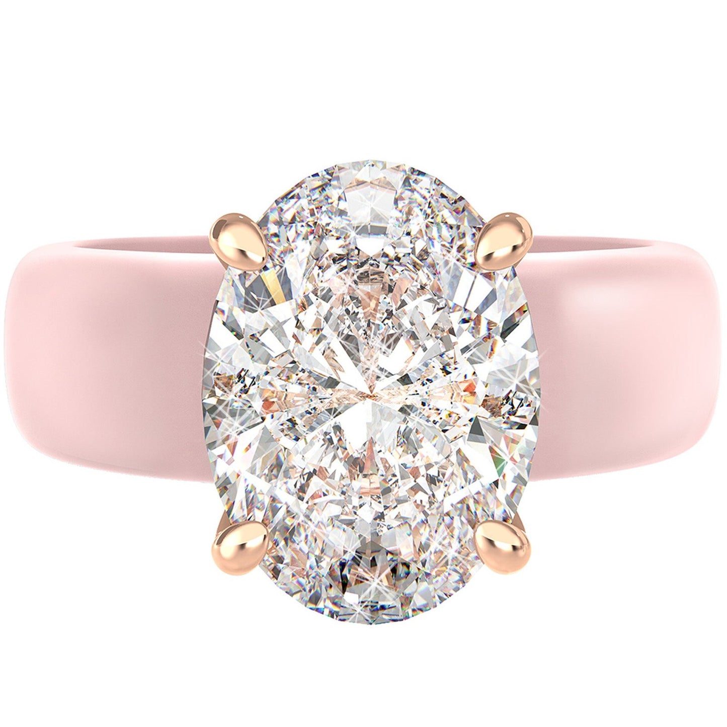 Oval-Stone Silicone Ring – product image 3