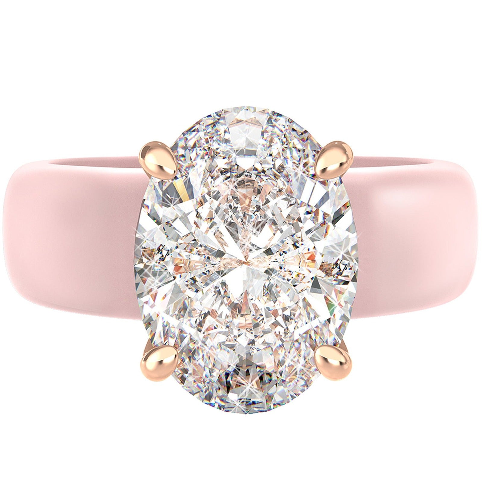Oval-Stone Silicone Ring – product image 3