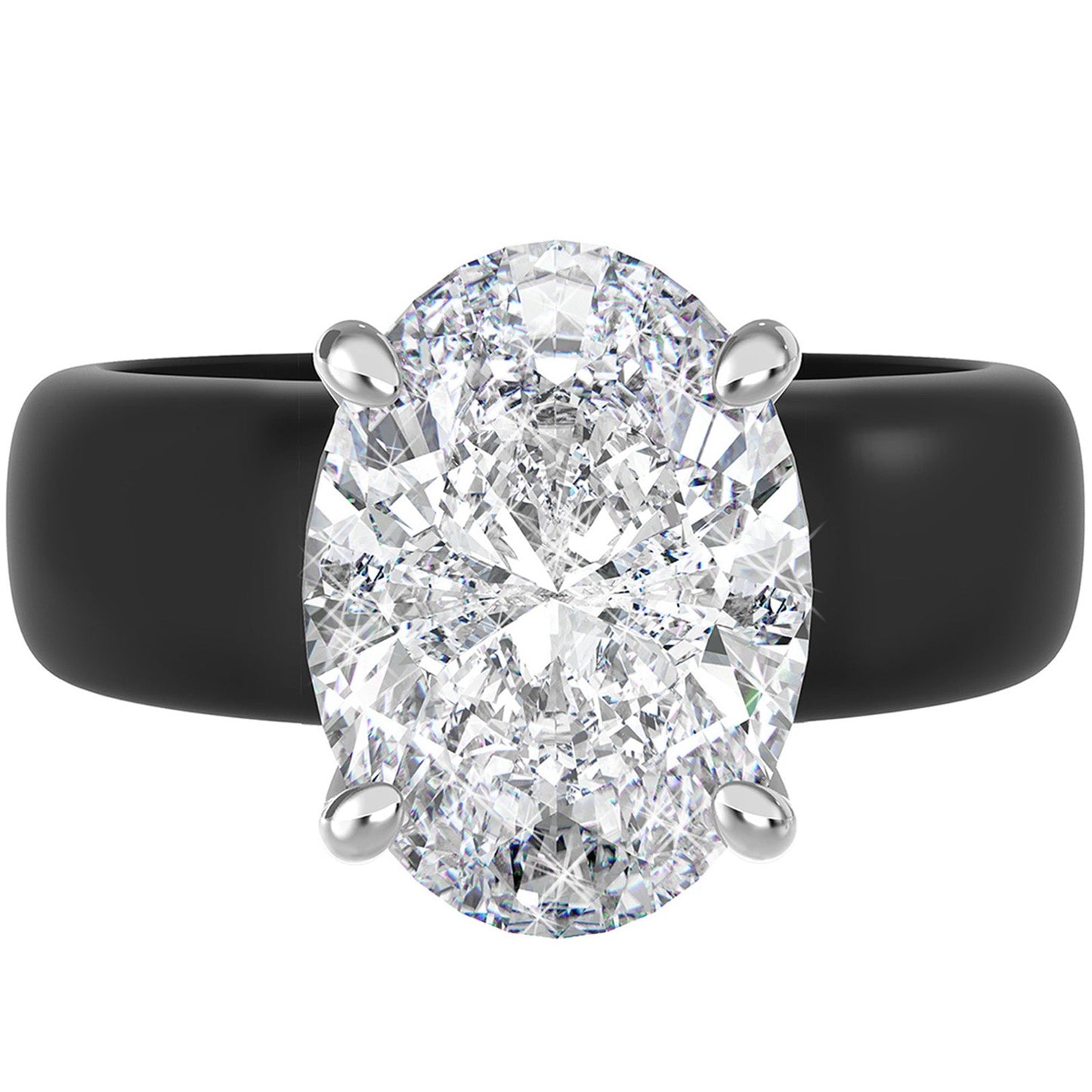 Oval-Stone Silicone Ring – product image 4