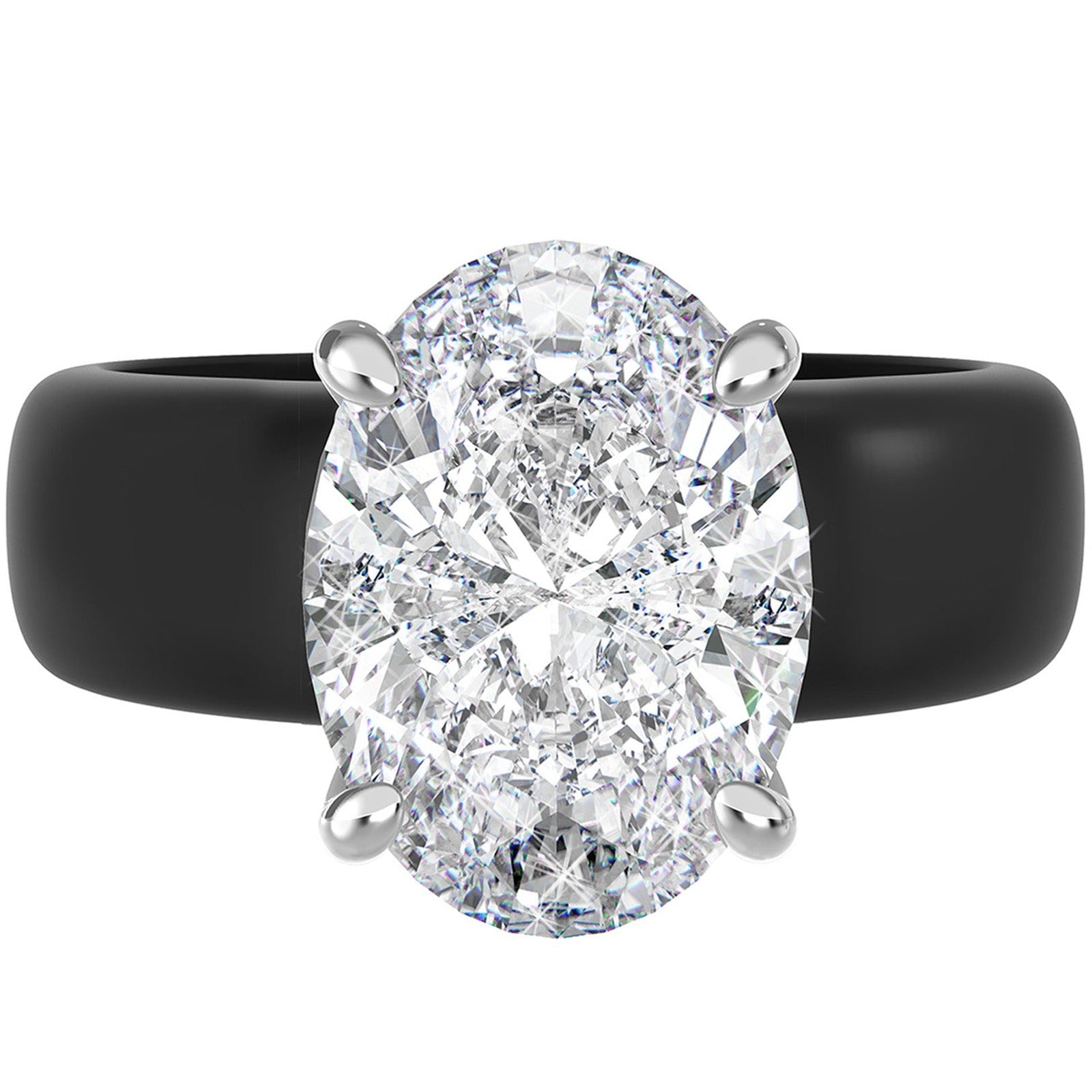 Oval-Stone Silicone Ring – product image 4