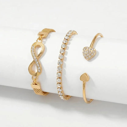 Layered Gold-Tone Bracelet Set – 3 Pieces – product image 1