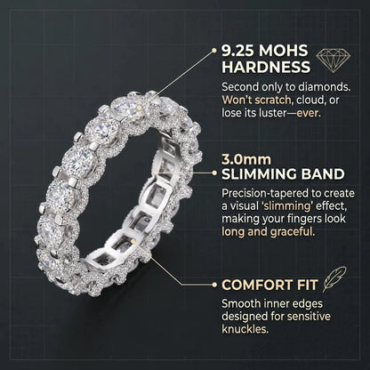 Crystal Pavé Eternity Band Ring – product image 3