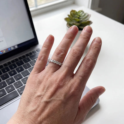 Crystal Pavé Eternity Band Ring – product image 8