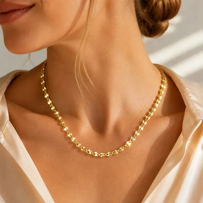 Gold-Tone Flat Chain Necklace – 60 cm – product image 2
