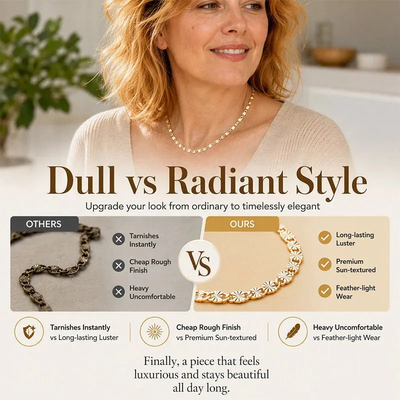 Gold-Tone Flat Chain Necklace – 60 cm – product image 4