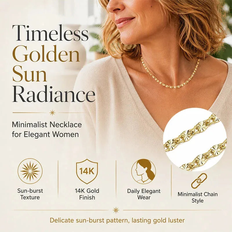 Gold-Tone Flat Chain Necklace – 60 cm – product image 7
